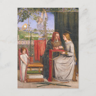 Die Girlhood Mary Jungfrau von Rossetti Postcard Postkarte