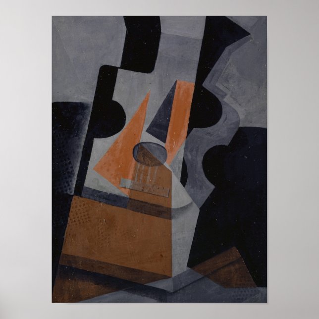 Die Gitarre (Stillleben mit Gitarre), 1916 Poster (Vorne)