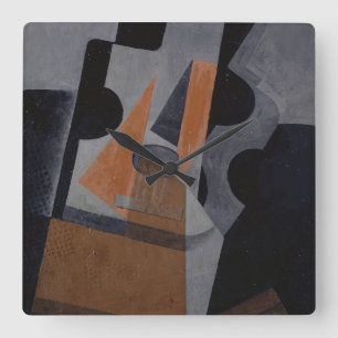 Die Gitarre (Stillleben mit Gitarre), 1916 Quadratische Wanduhr