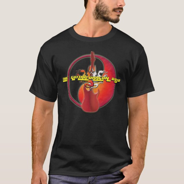 Die Gitarren-Drachedojo-T - Shirt der Männer (Vorderseite)