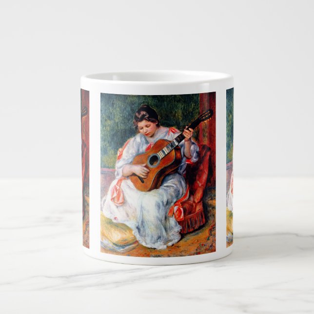 Die Gitarrist von Pierre Renoir Jumbo-Tasse (Vorderseite)