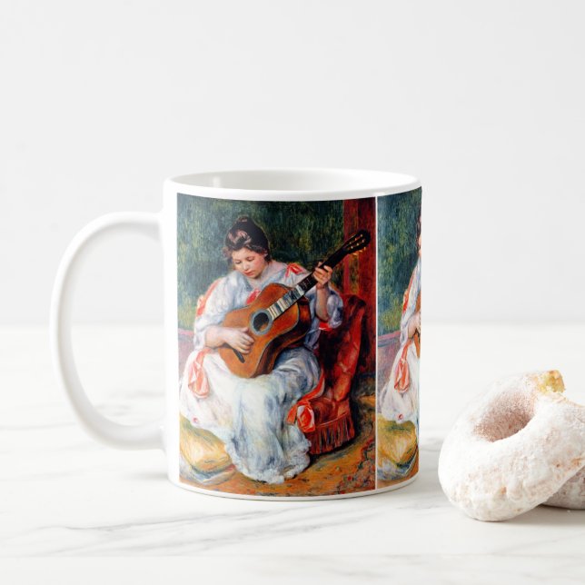 Die Gitarrist von Pierre Renoir Kaffeetasse (Mit Donut)