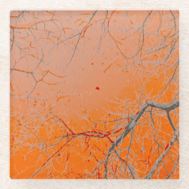 Die Glaskunst des Mondes Glasuntersetzer (Vorderseite)