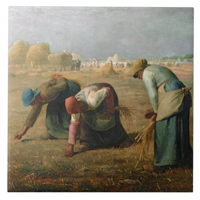 Die Gleaners, 1857 Fliese (Vorderseite)