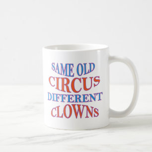 DIE GLEICHEN ALTER ZIRKUS-VERSCHIEDENEN CLOWNS KAFFEETASSE