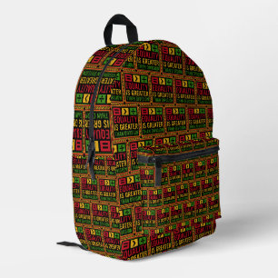 Die Gleichheit ist größer als die Mathematikgeschi Bedruckter Rucksack