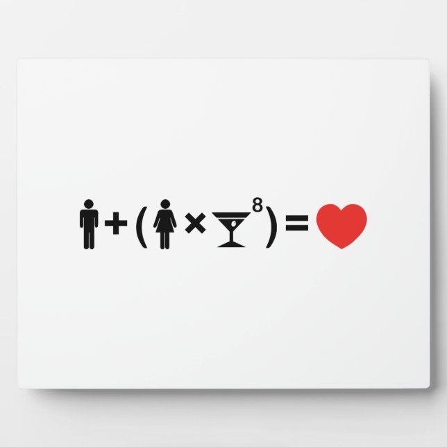 Die Gleichung der Liebe für Frauen Fotoplatte (Vorderseite)