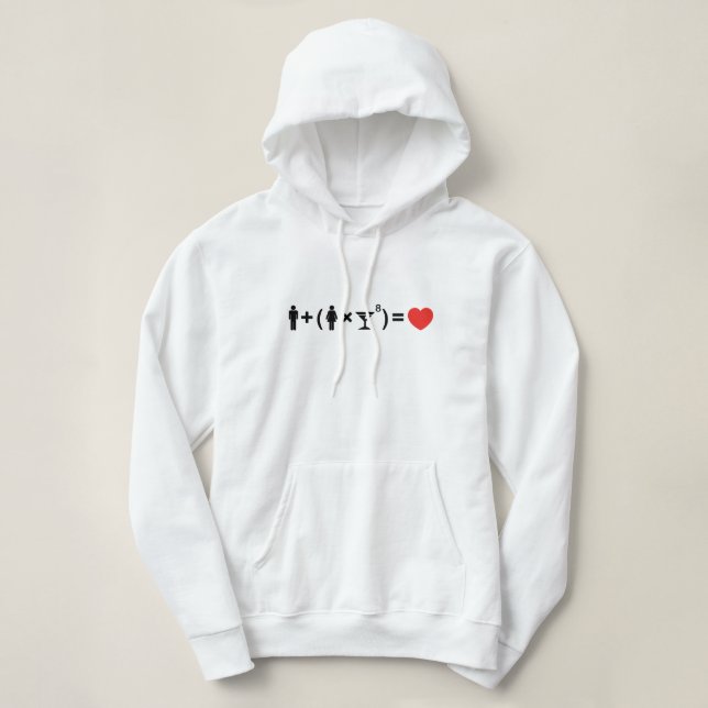Die Gleichung der Liebe für Frauen Hoodie (Design vorne)