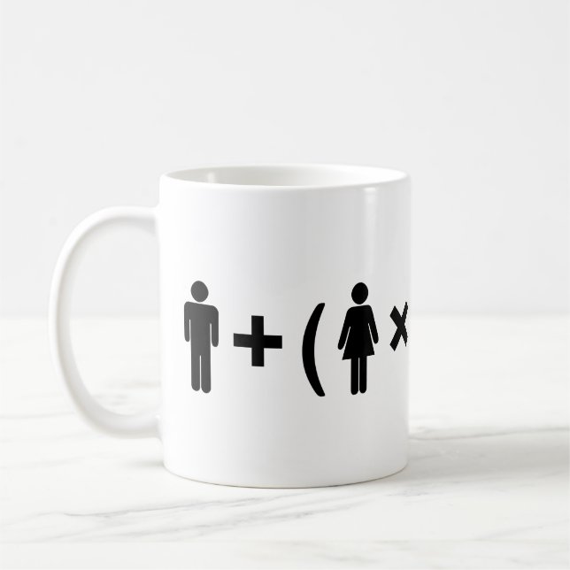 Die Gleichung der Liebe für Frauen Kaffeetasse (Links)