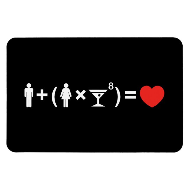 Die Gleichung der Liebe für Frauen Magnet (Horizontal)