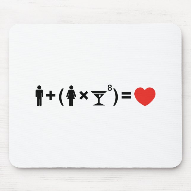 Die Gleichung der Liebe für Frauen Mousepad (Vorne)