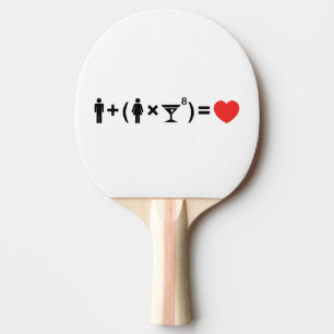 Die Gleichung der Liebe für Frauen Tischtennis Schläger