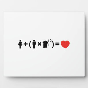 Die Gleichung der Liebe für Männer Fotoplatte