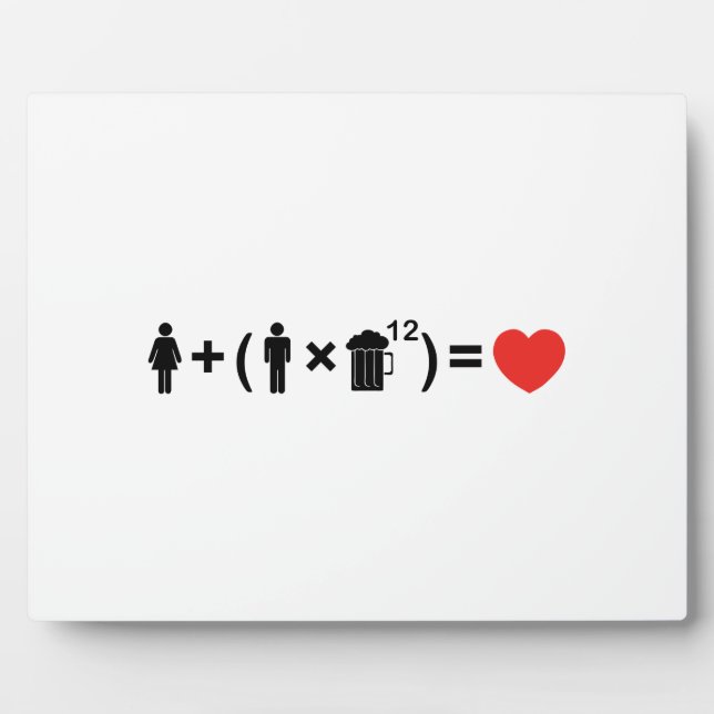 Die Gleichung der Liebe für Männer Fotoplatte (Vorderseite)