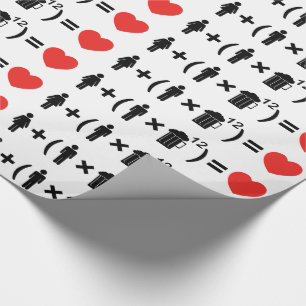 Die Gleichung der Liebe für Männer Geschenkpapier