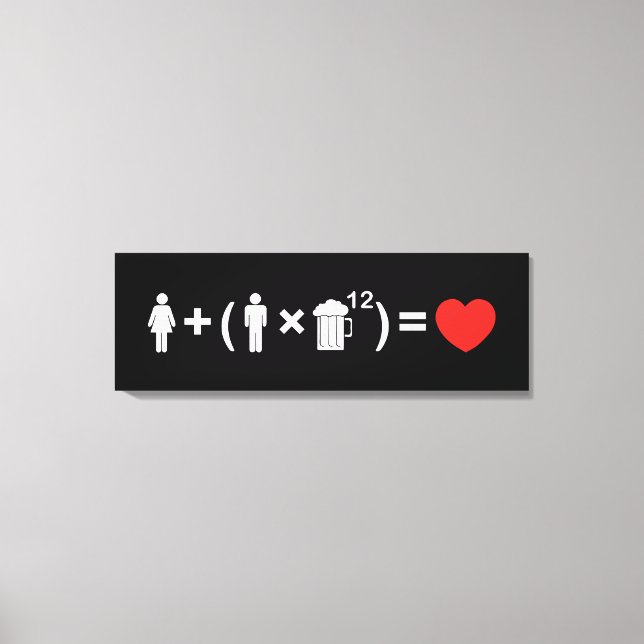 Die Gleichung der Liebe für Männer Leinwanddruck (Vorderseite)