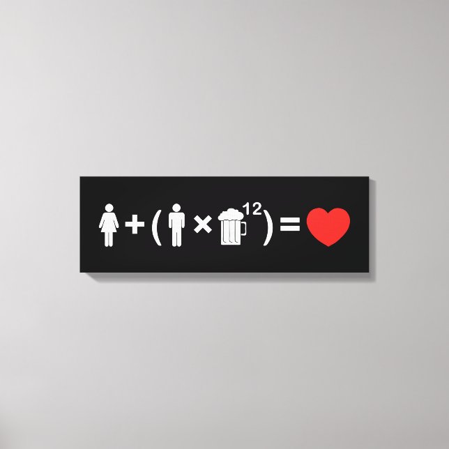 Die Gleichung der Liebe für Männer Leinwanddruck (Vorderseite)