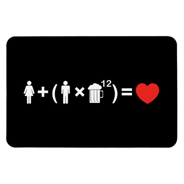 Die Gleichung der Liebe für Männer Magnet (Horizontal)