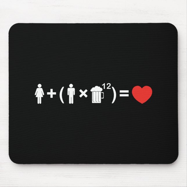 Die Gleichung der Liebe für Männer Mousepad (Vorne)