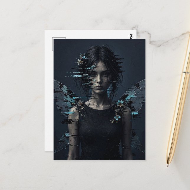 Die Glitch Fee  Postkarte (Vorderseite/Rückseite Beispiel)