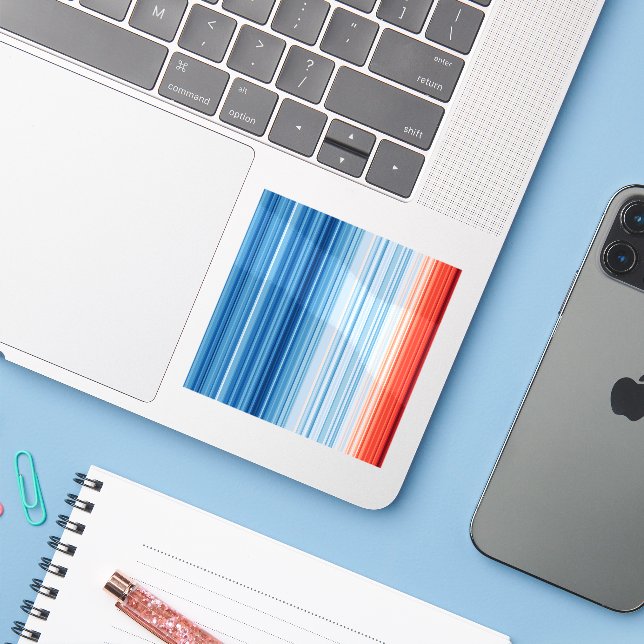 Die globale Erwärmung trostet dem Klimawandel der  Aufkleber (Laptop mit iPhone)