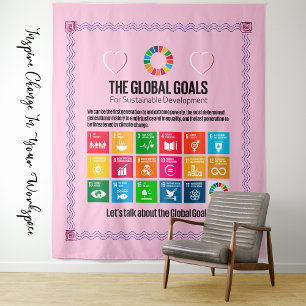 Die Globalen Ziele Mega Motivierende Inspirierende Wandteppich