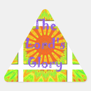 Die glorreiche Geometrie des Herrn: spielerisch un Dreieckiger Aufkleber