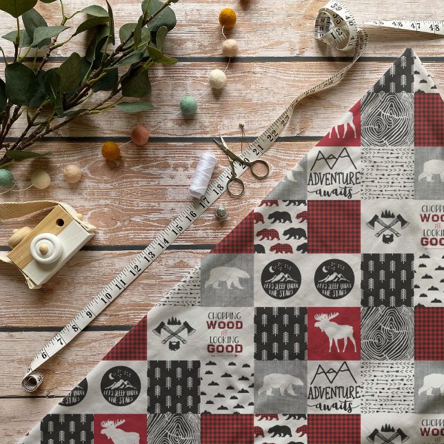 Die glückliche Camper-Fabrik Stoff (Von Creator hochgeladen)