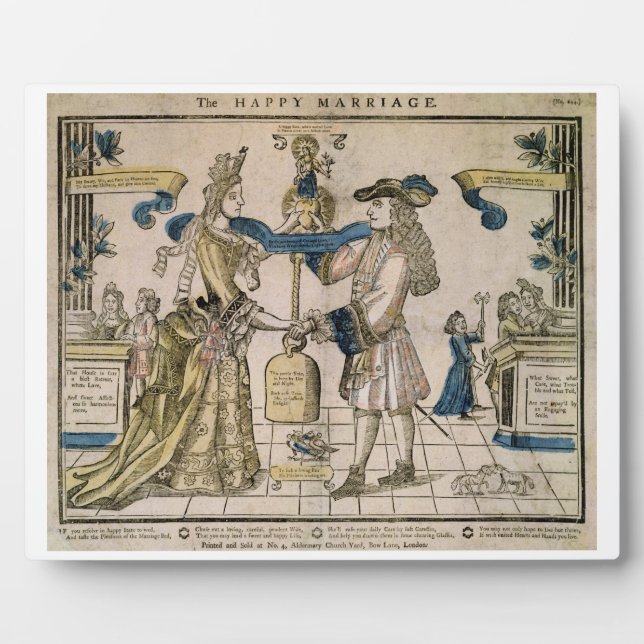 Die glückliche Ehe (schablonenfarbener Holzschnitt Fotoplatte (Vorderseite)