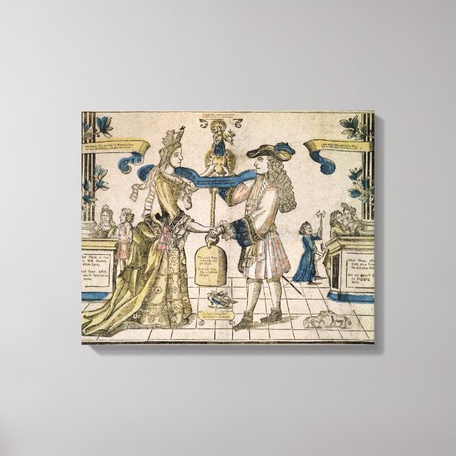 Die glückliche Ehe (schablonenfarbener Holzschnitt Leinwanddruck (Vorderseite)