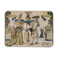 Die glückliche Ehe (schablonenfarbener Holzschnitt