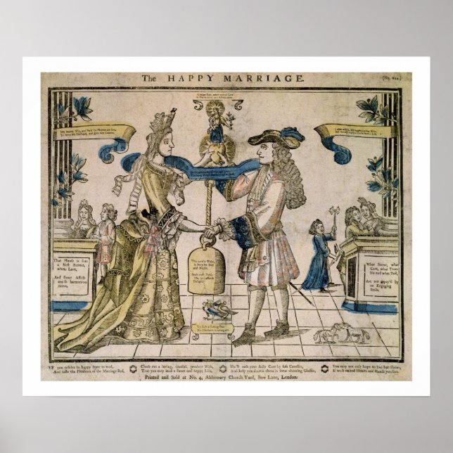 Die glückliche Ehe (schablonenfarbener Holzschnitt Poster (Vorne)