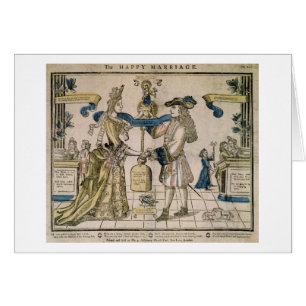 Die glückliche Heirat (Schablone farbiger
