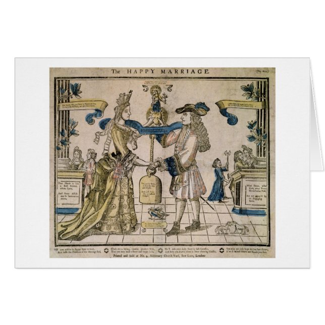 Die glückliche Heirat (Schablone farbiger (Vorderseite (Horizontal))