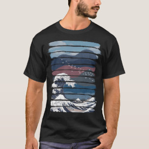 Die glückliche Natur und die große Welle T-Shirt