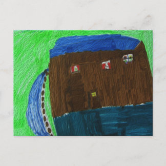 Die glückliche Zuhause Postkarte
