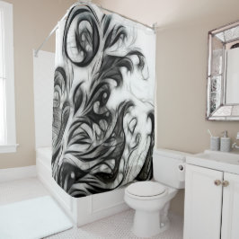 Die glühende Blüteninvertierung Duschvorhang