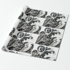 Die glühende Blüteninvertierung Geschenkpapier