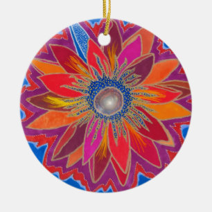 Die glühende Lotus-Verzierung Keramik Ornament
