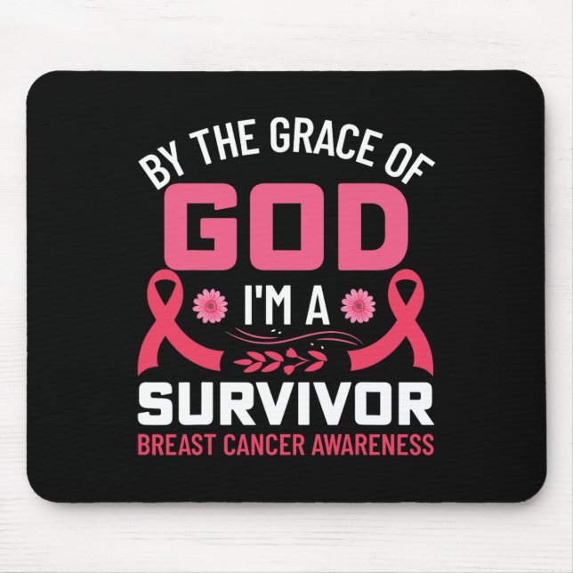 Die Gnade Gottes bin ich ein Brustkrebsüberlebende Mousepad (Vorne)