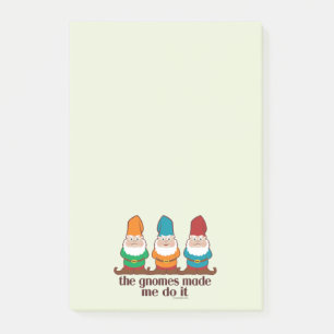 Die Gnomes ließen mich es tun lustig Post-it Klebezettel