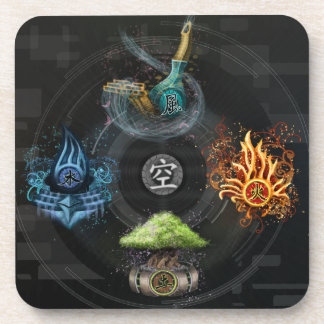 Die Godai fünf Element-Kanji-Kunstillustration Untersetzer