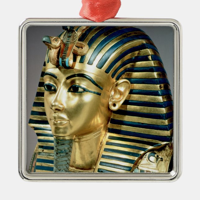 Die Goldbegräbnismaske, vom Grab von Tutankhamun Silbernes Ornament (Vorne)