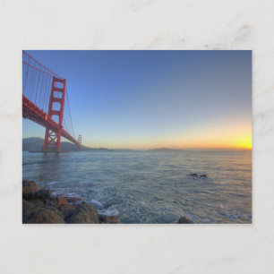 Die Golden Gate Bridge bei Sonnenaufgang von Fort Postkarte