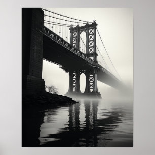 Die Golden Gate Bridge in atemberaubend Schwarz-We Poster