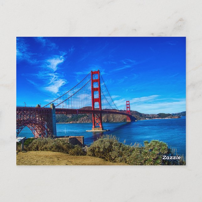Die Golden Gate Bridge Postkarte (Rückseite)