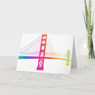 Die Golden Gate Bridge Rainbow Style Karte