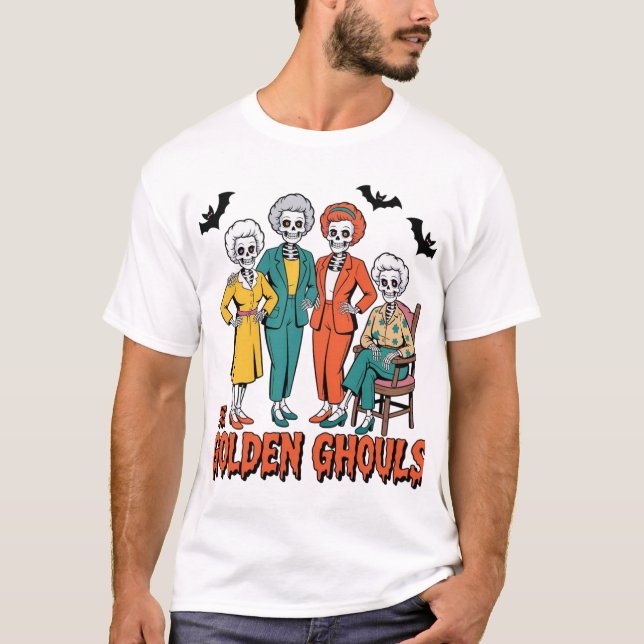 Die Golden Ghouls Girls - Funny Halloween Parody T-Shirt (Vorderseite)