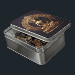 Die goldene Buddha-Statue wurde entworfen Puzzle<br><div class="desc">Die goldene Buddha-Statue strahlt Ruhe aus,  umgeben von verzierten Motiven. Es lädt zu Meditation und Reflexion in einem ruhigen Raum ein,  der Frieden und Weisheit für Zuschauer verkörpert.</div>