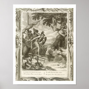 Die goldene Fleece gewonnen von Jason (Stich) Poster